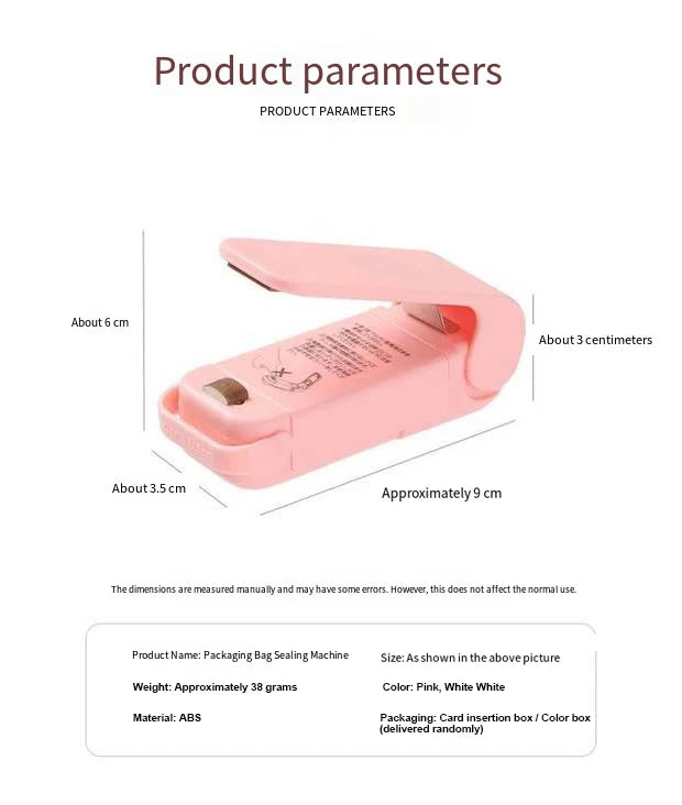 Selador de Sacos Recarregável
